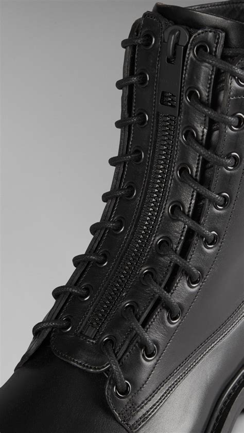 my burberry black boots|Burberry military boots.